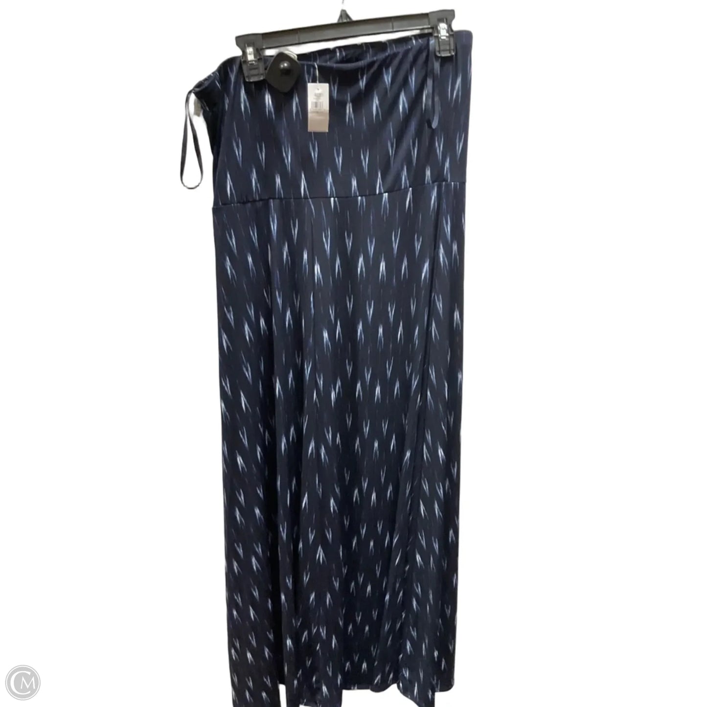 Dress Casual Maxi By Banana Republic In Blue & Cream, Size: L