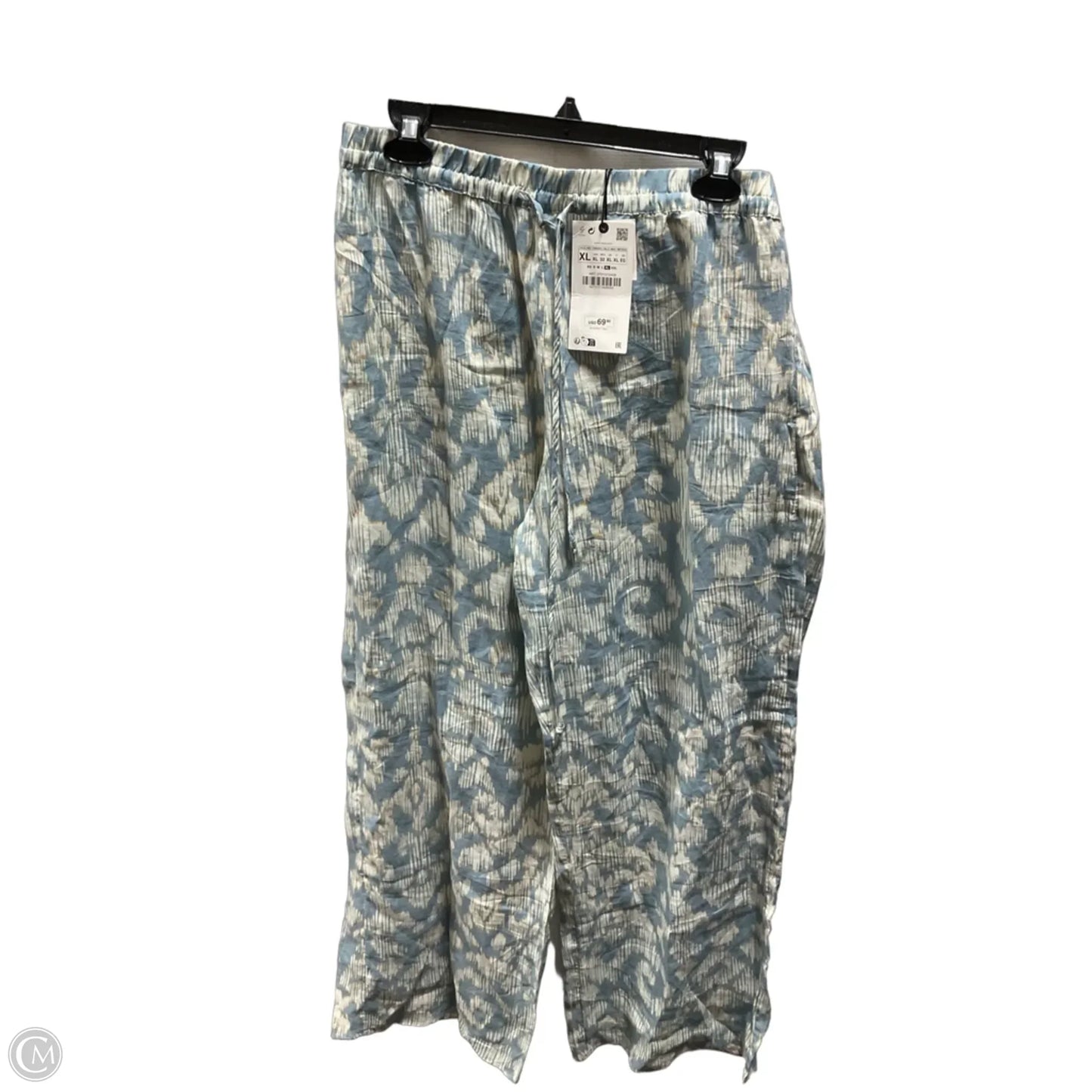Pants Lounge By Zara In Blue & Cream, Size: Xl