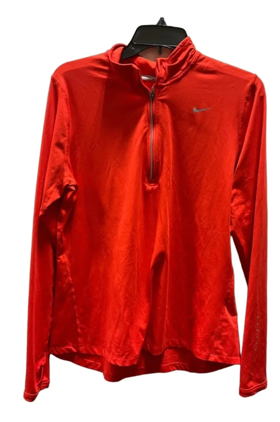 Athletic Sweatshirt Collar By Nike In Orange, Size: L