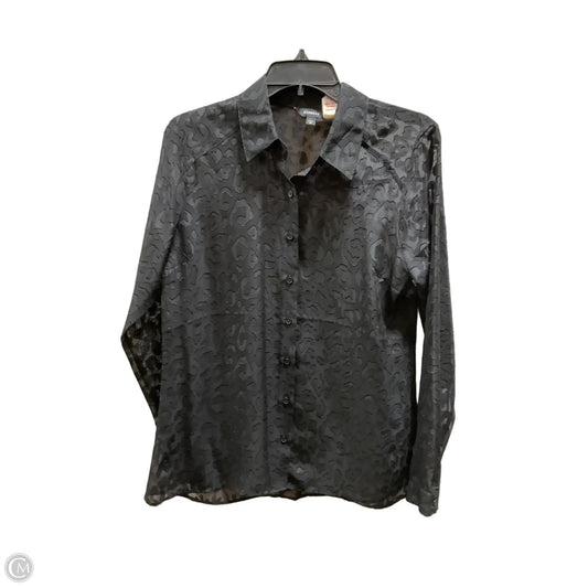 Blouse Long Sleeve By Express In Black, Size: M
