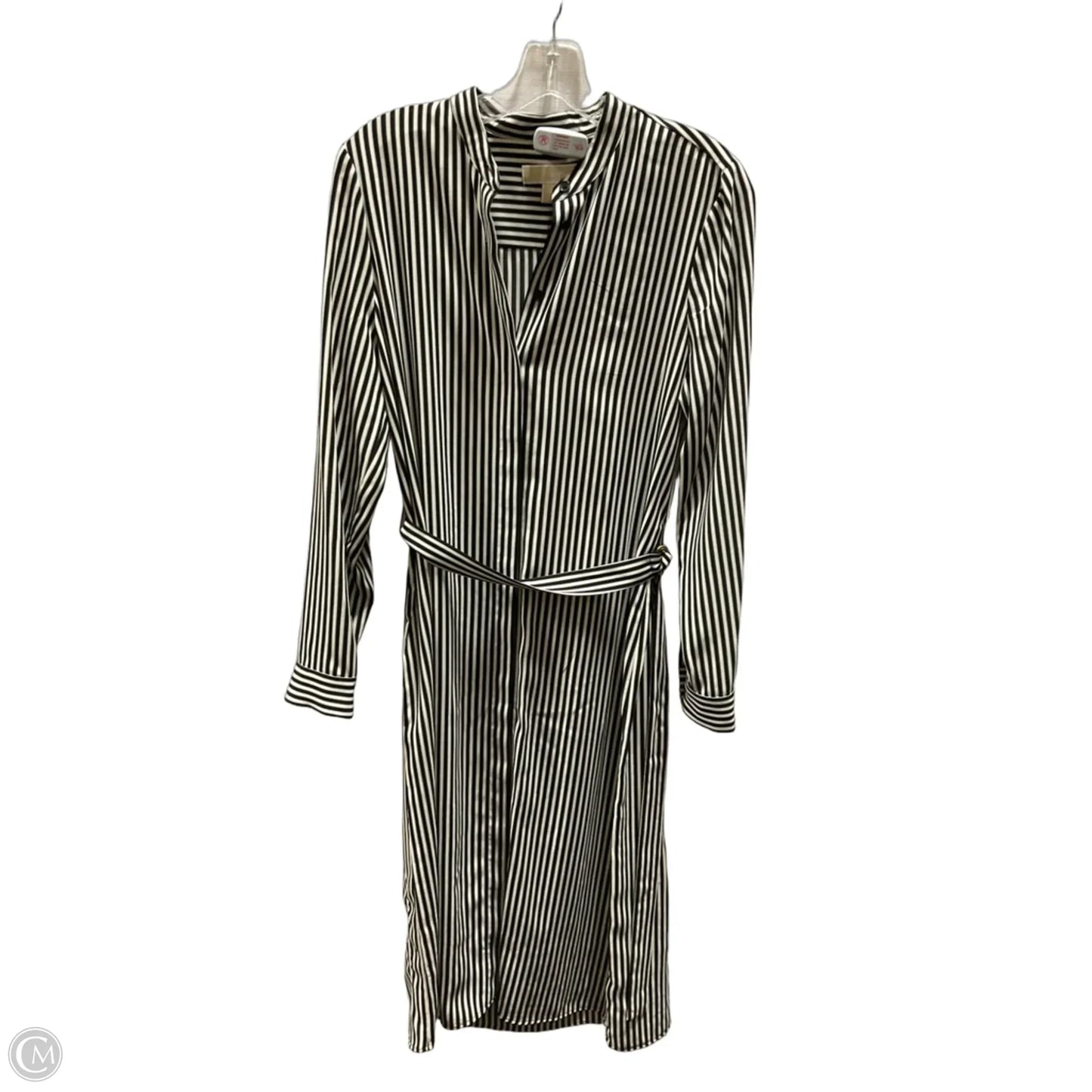 Dress Casual Midi By Michael By Michael Kors In Black & Cream, Size: M