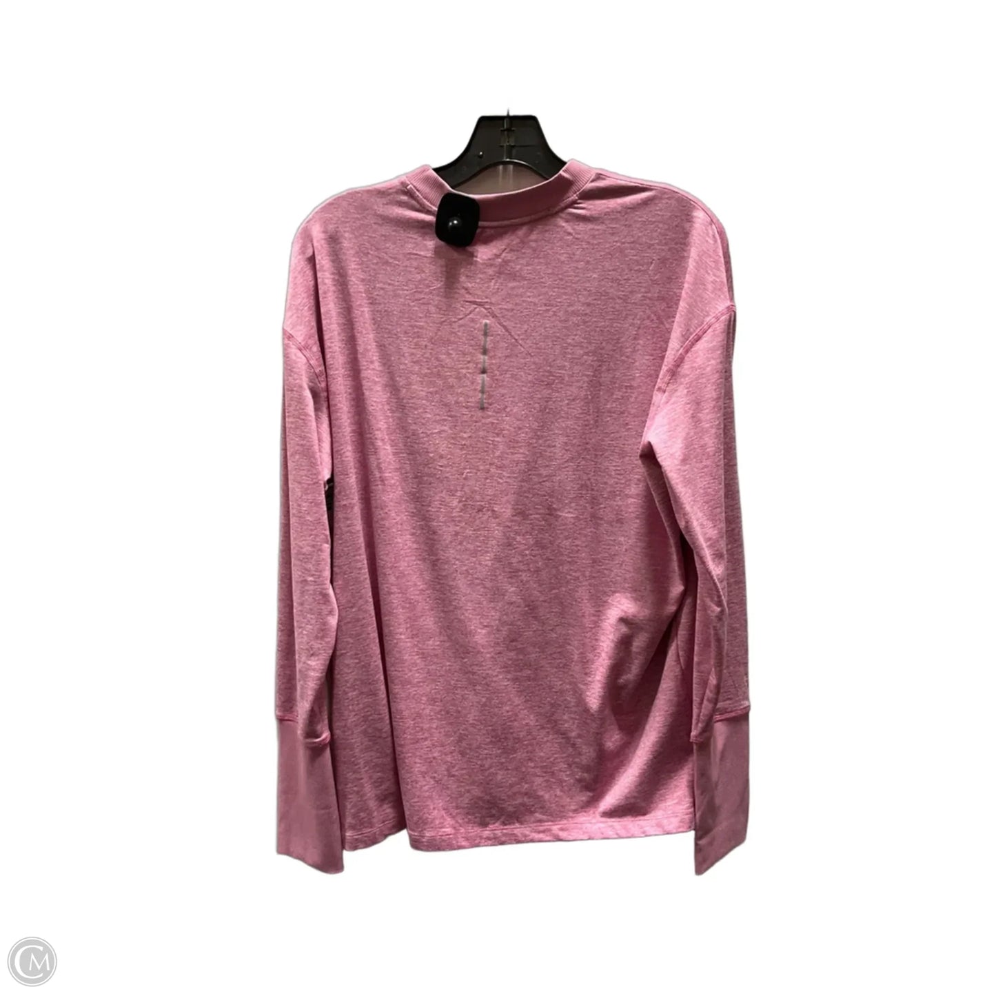Athletic Top Long Sleeve Collar By Nike In Pink, Size: Xl