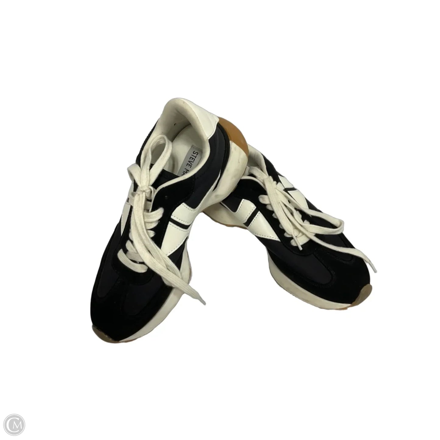 Shoes Athletic By Steve Madden In Black & Cream, Size: 8