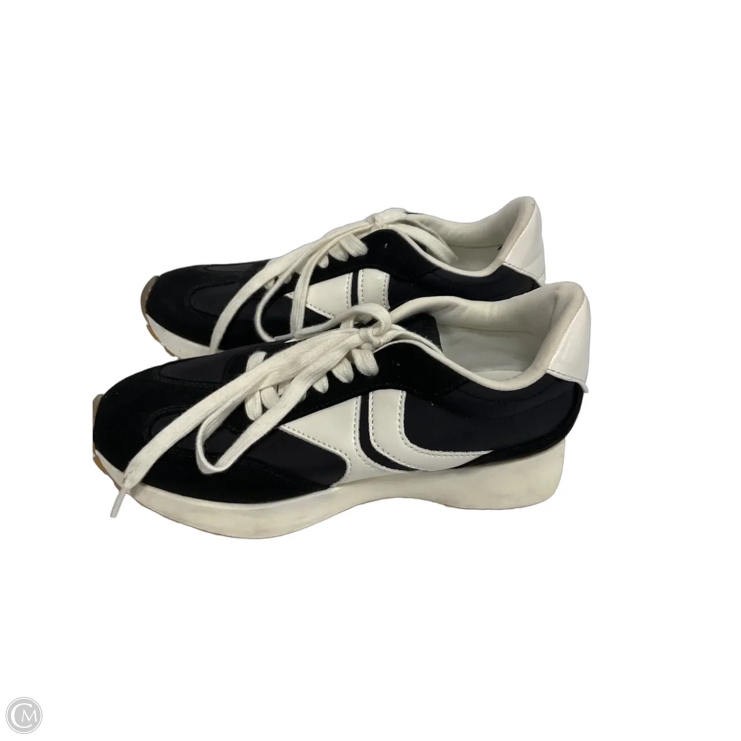 Shoes Athletic By Steve Madden In Black & Cream, Size: 8