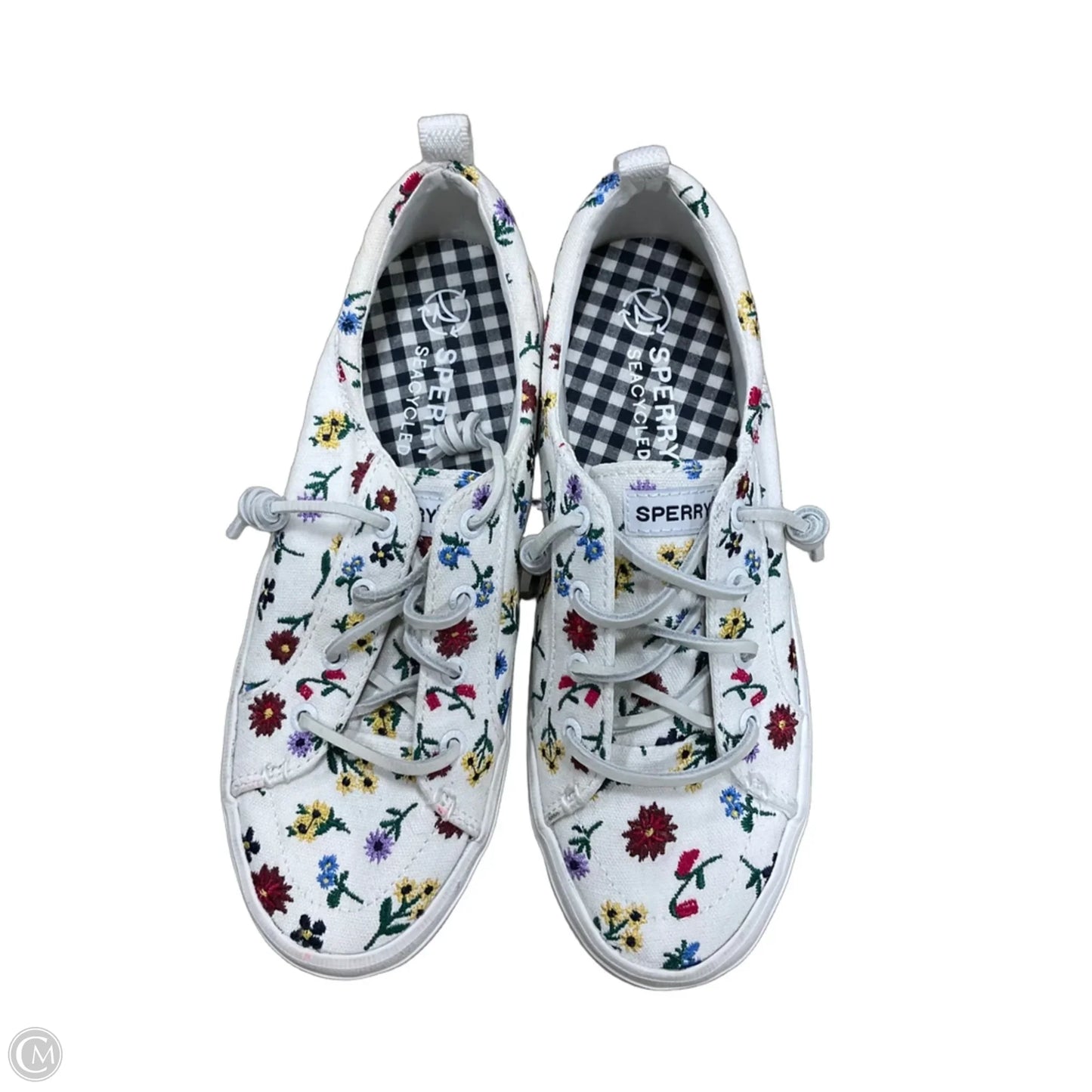 Shoes Flats By Sperry In Blue & Cream, Size: 8