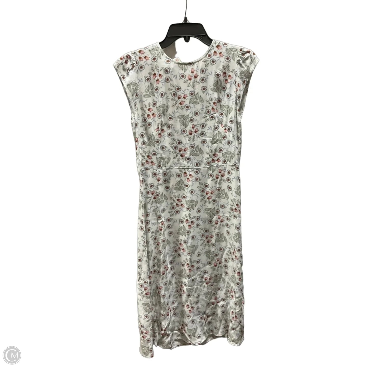 Dress Casual Midi By Loft In Pink & White, Size: Xs