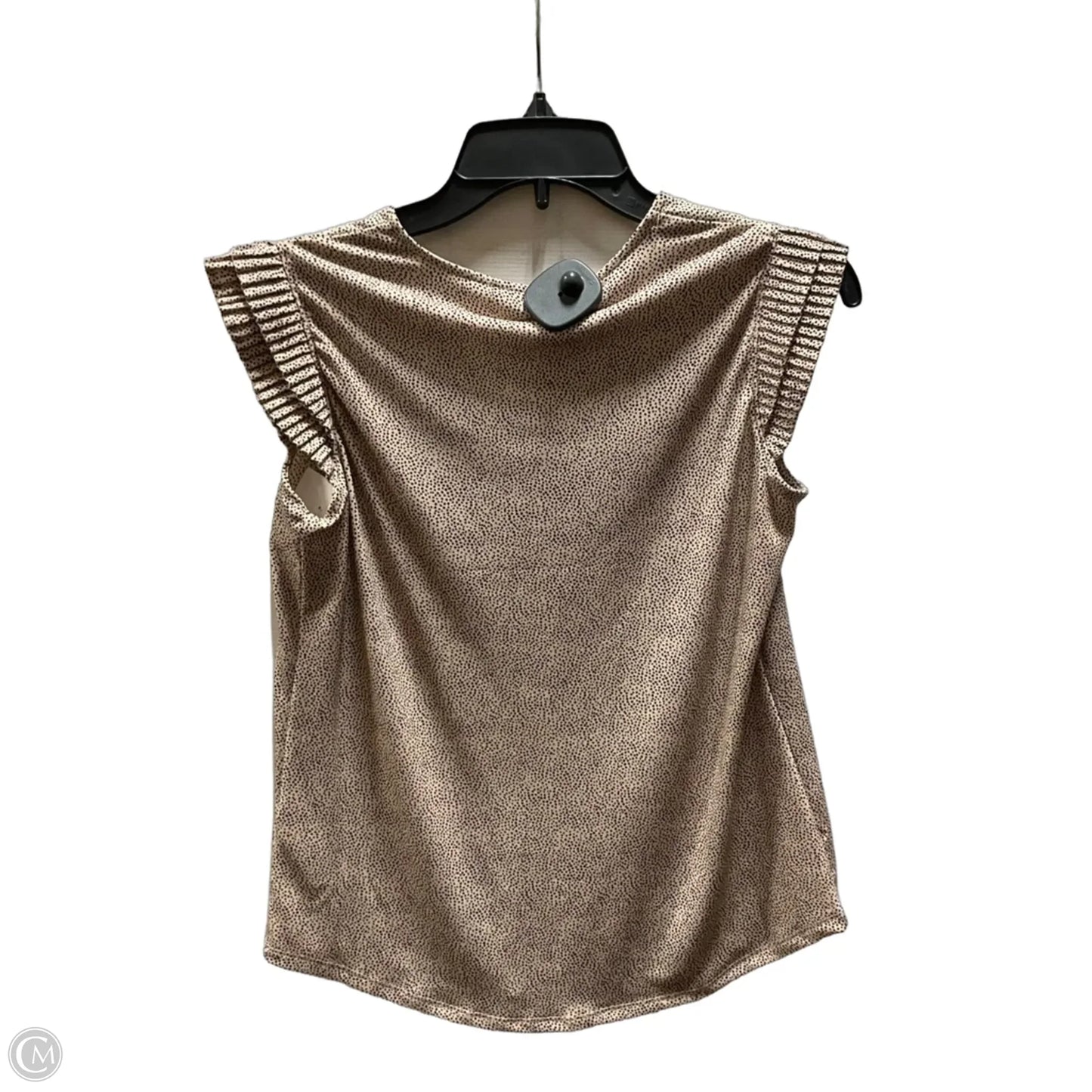 Top Short Sleeve By Adrianna Papell In Polkadot Pattern, Size: Xs