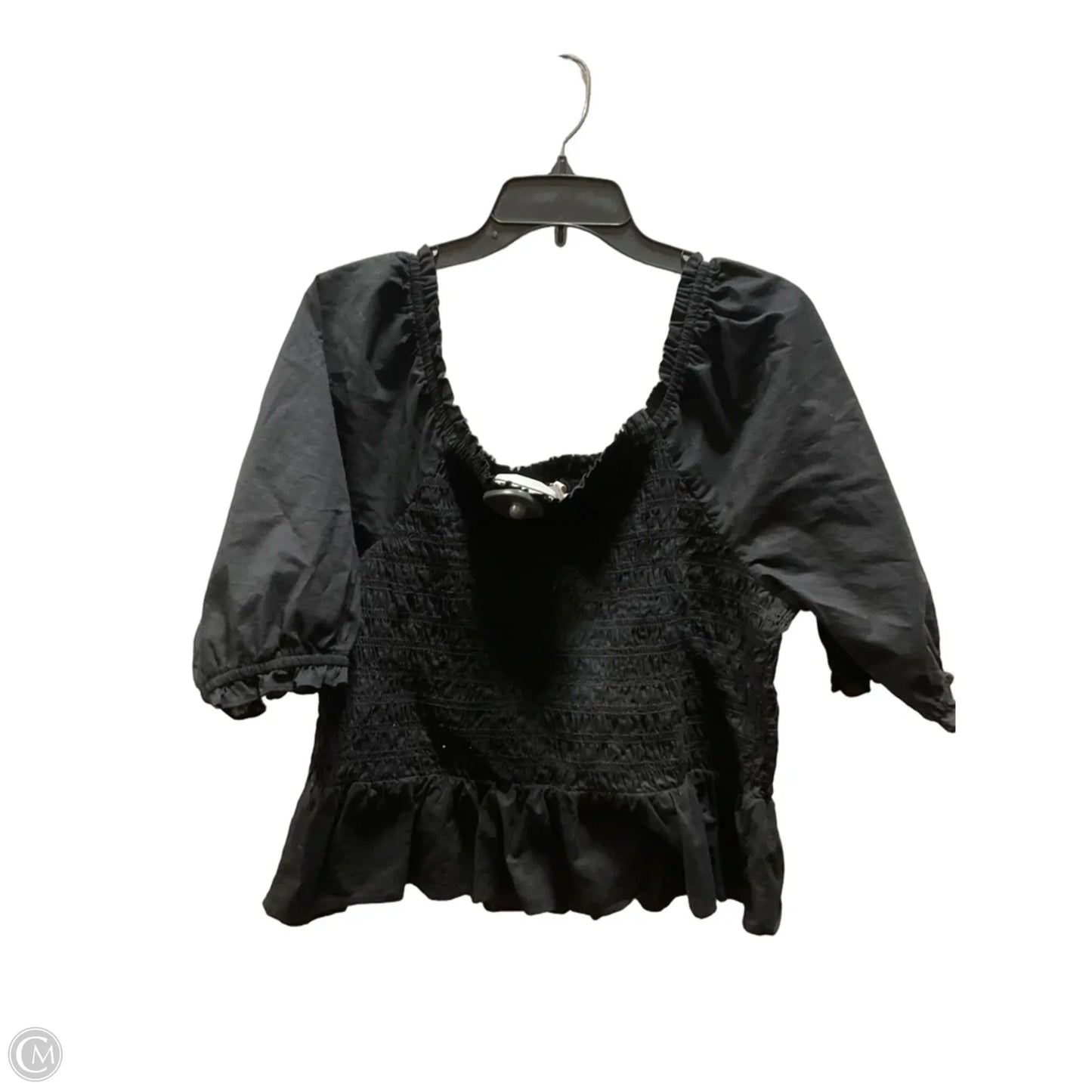 Top Short Sleeve By Loft In Black, Size: Xl