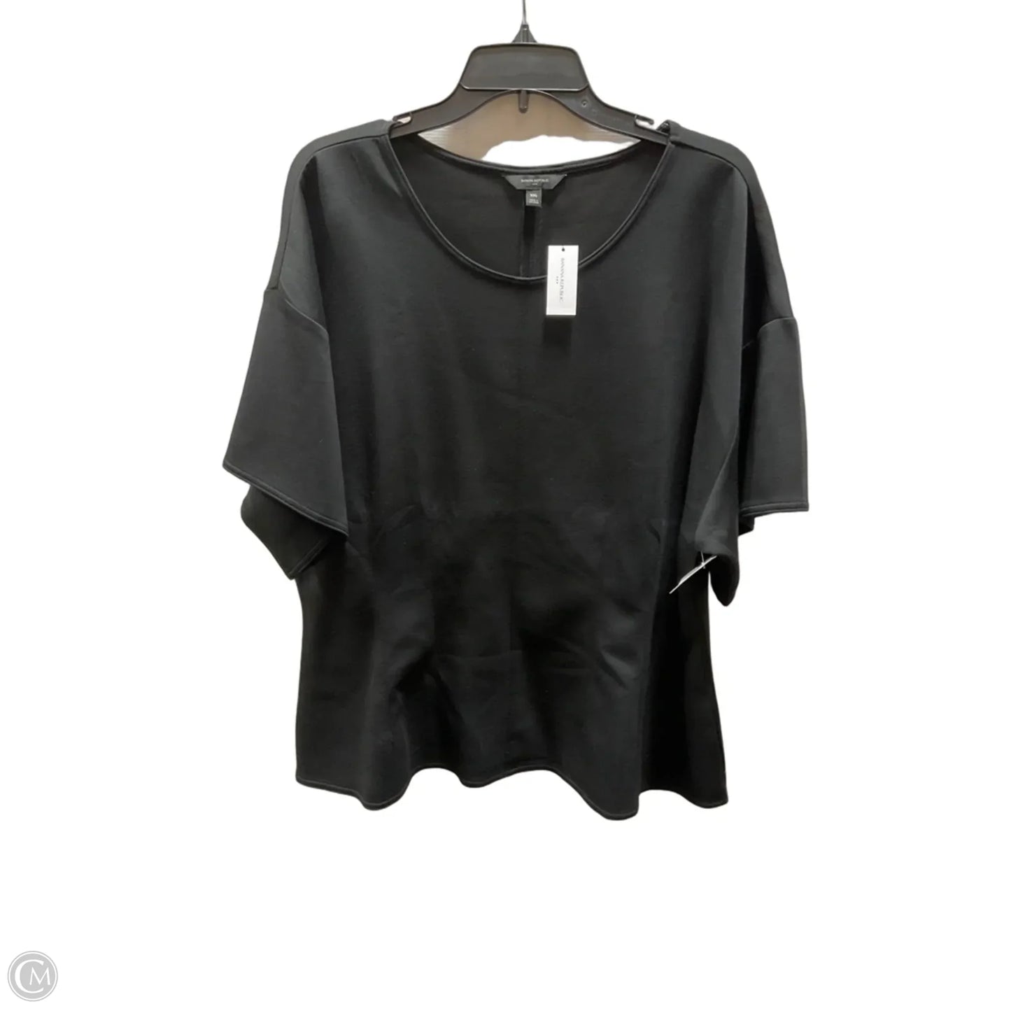 Top Short Sleeve By Banana Republic In Black, Size: Xxl