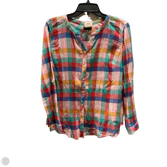 Blouse Long Sleeve By Talbots In Multi-colored, Size: M