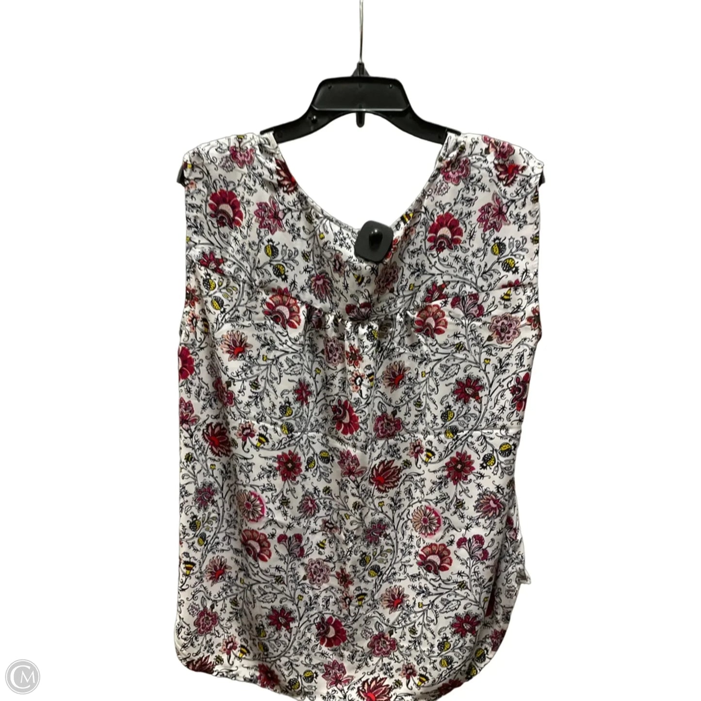Top Sleeveless By Loft In Floral Print, Size: L