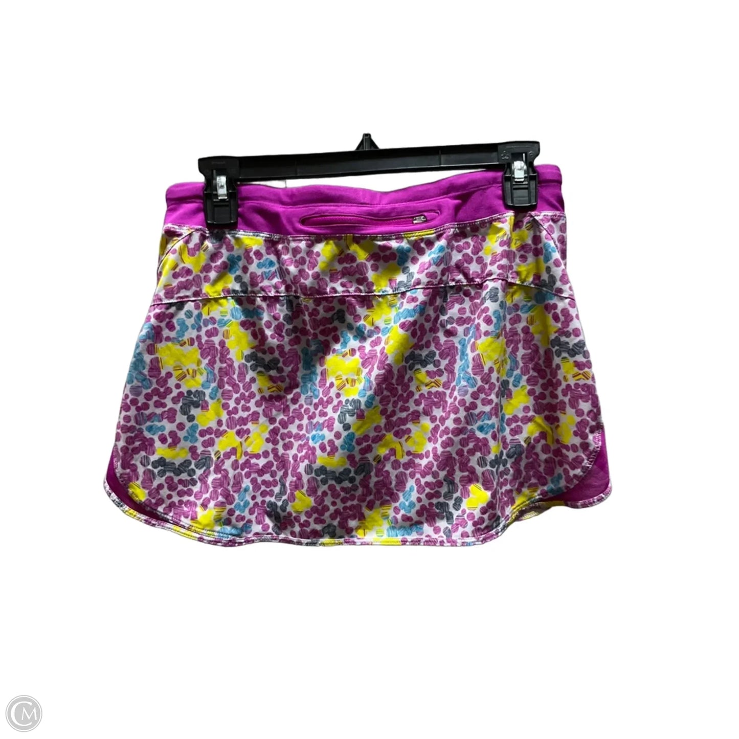 Athletic Skort By Nike In Pink & Yellow, Size: S