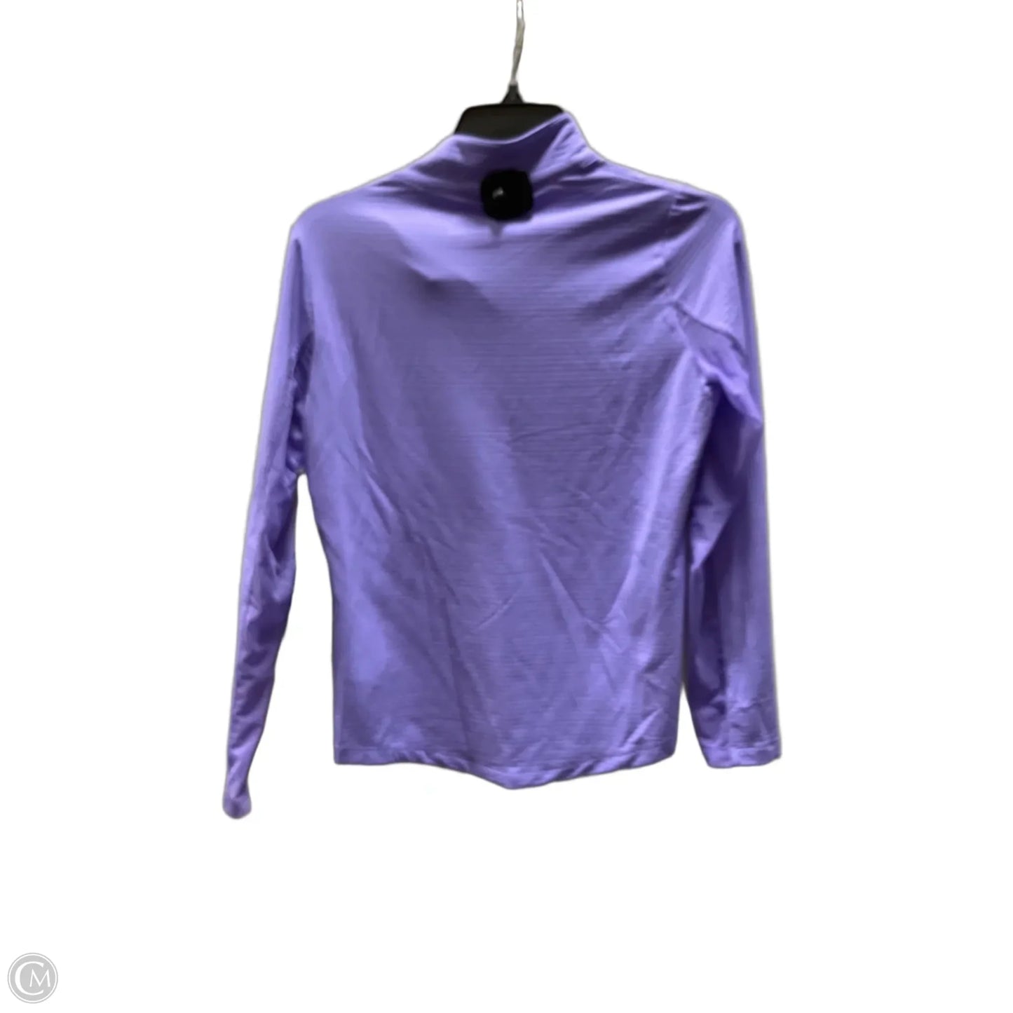 Athletic Top Long Sleeve Collar By Ibkul In Purple, Size: S