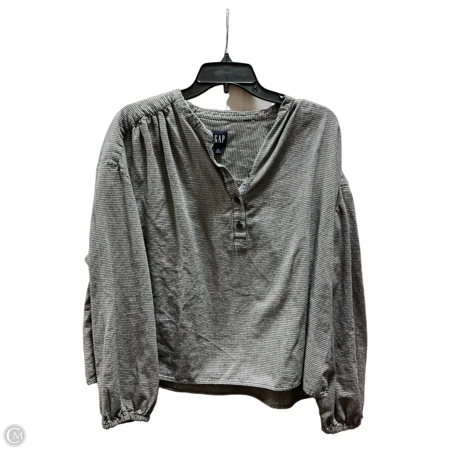 Top 3/4 Sleeve By Gap In Black & White, Size: Xl