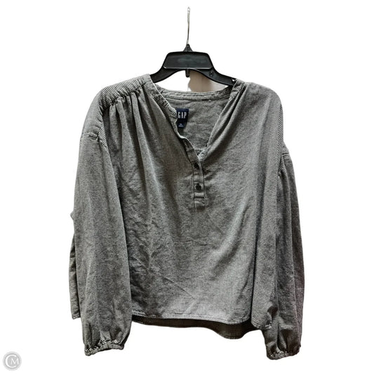 Top 3/4 Sleeve By Gap In Black & White, Size: Xl