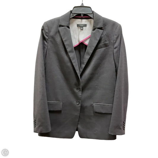 Blazer By Ann Taylor In Grey, Size: 8