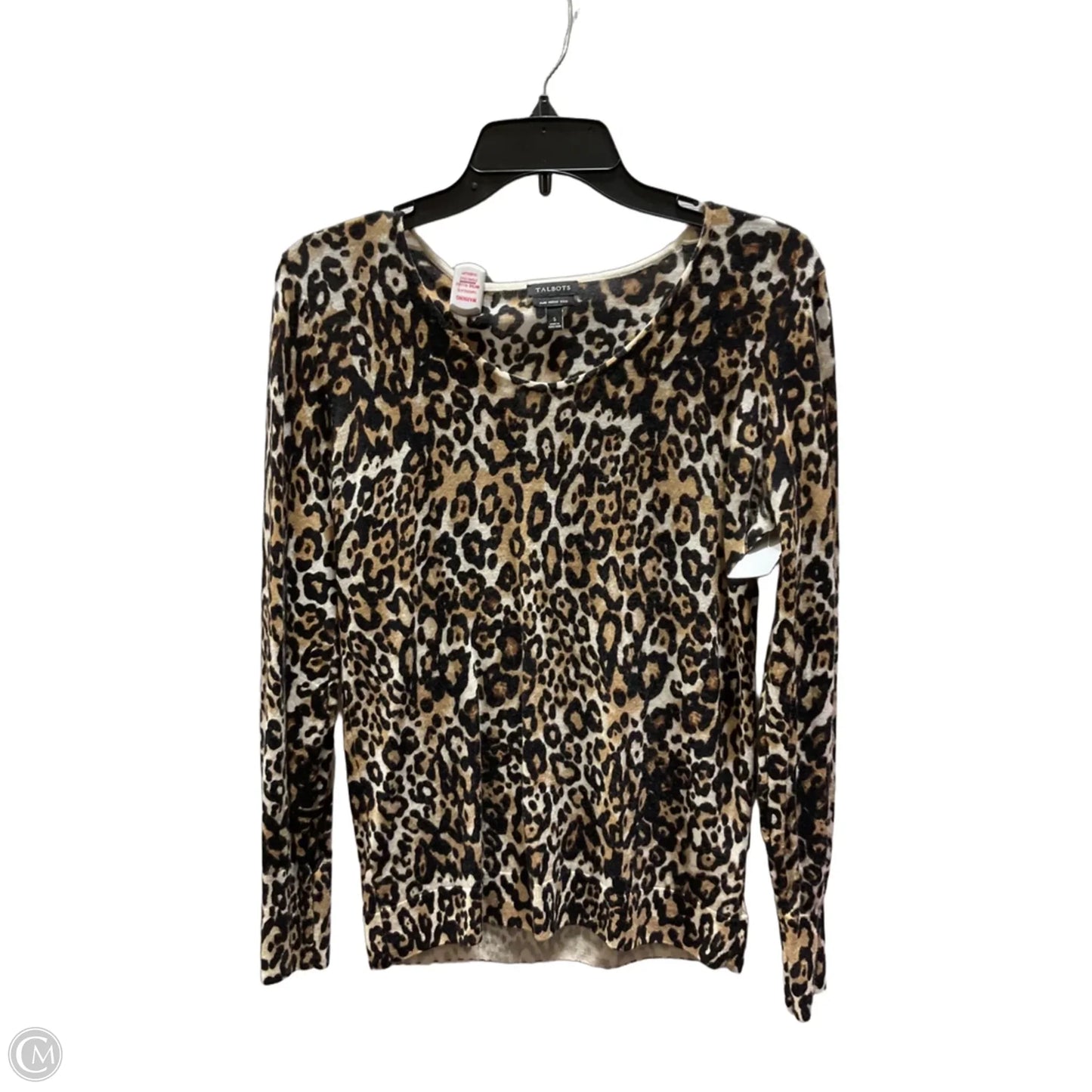 Top Long Sleeve By Talbots In Leopard Print, Size: S