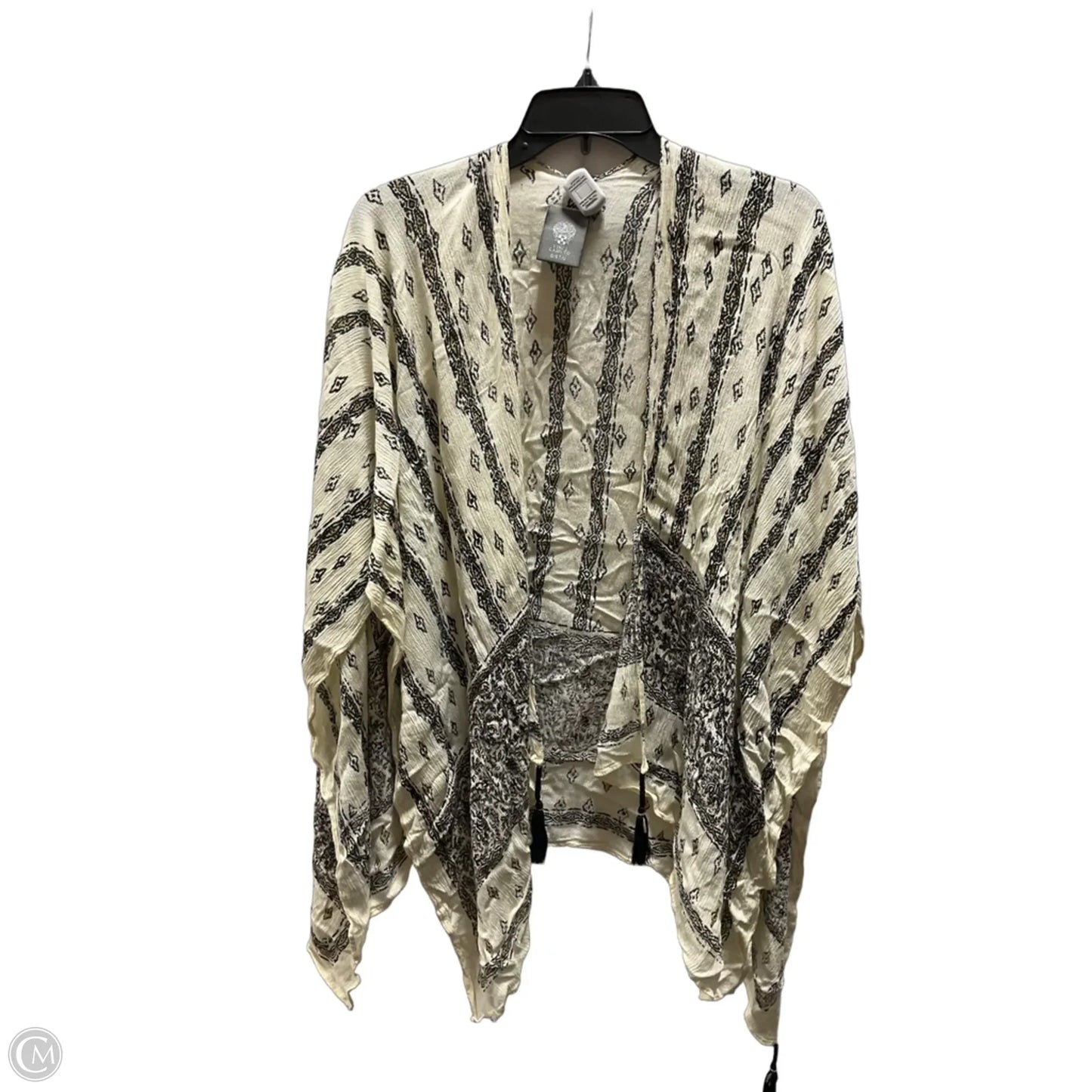 Cardigan By Vince Camuto In Black & Cream, Size: Osfm