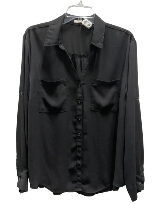 Blouse Long Sleeve By Maurices In Black, Size: Xl
