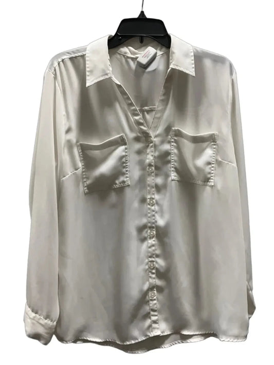 Blouse Long Sleeve By Maurices In White, Size: Xl