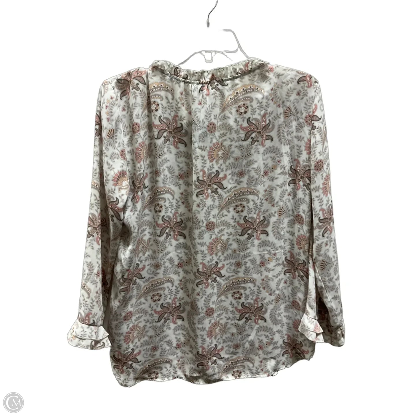 Top Long Sleeve By Loft In Pink & Purple, Size: M