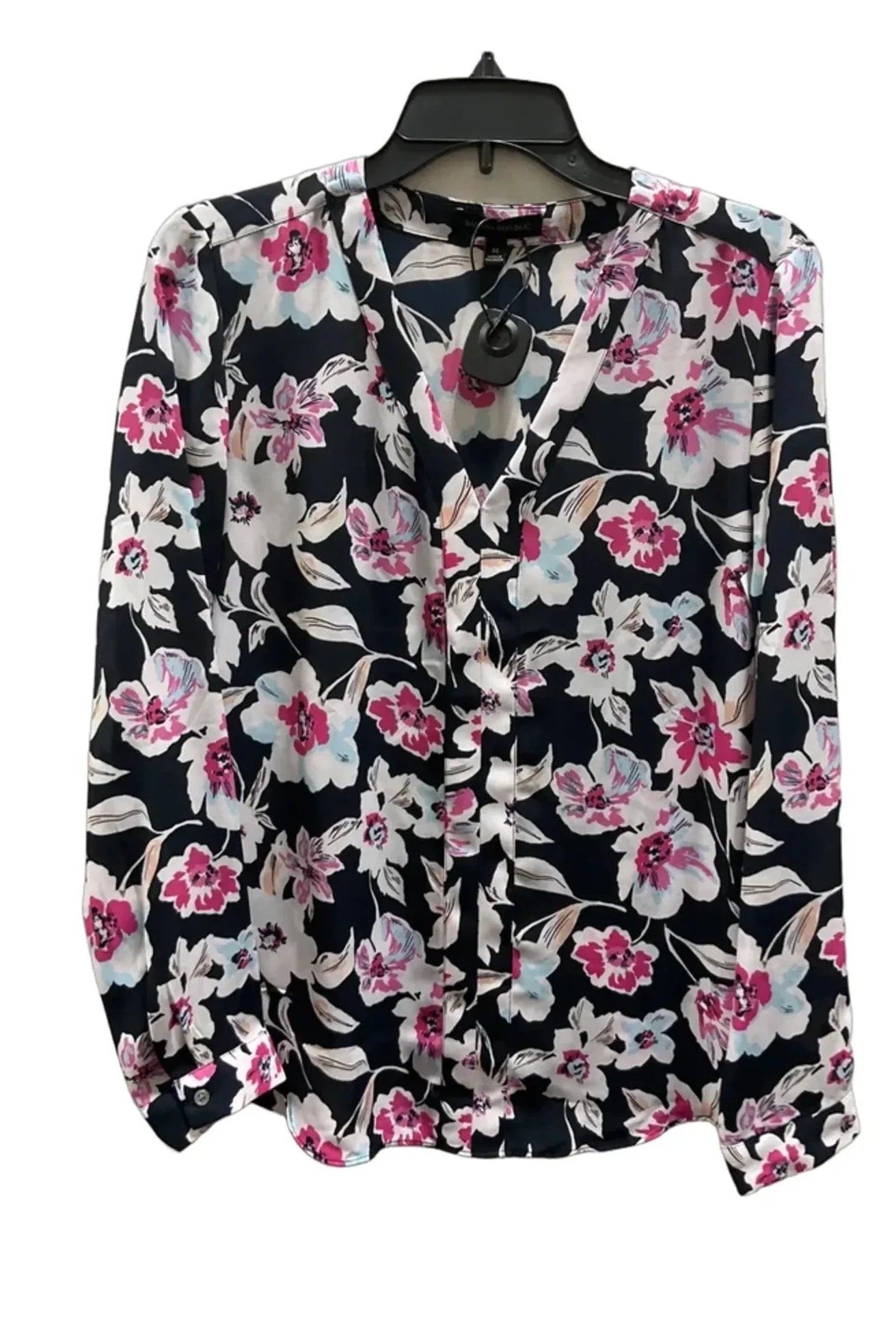 Top Long Sleeve By Banana Republic In Floral Print, Size: M