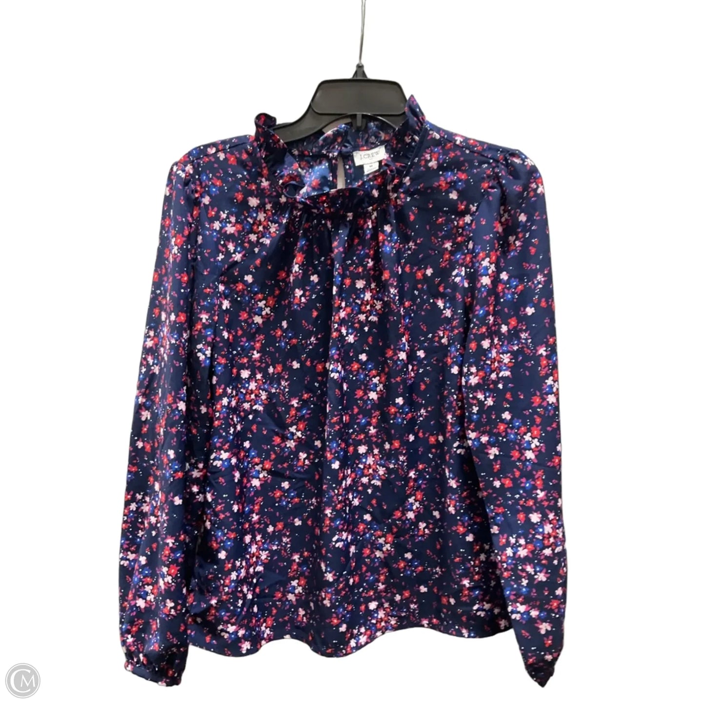 Top Long Sleeve By J. Crew In Blue & Red, Size: M