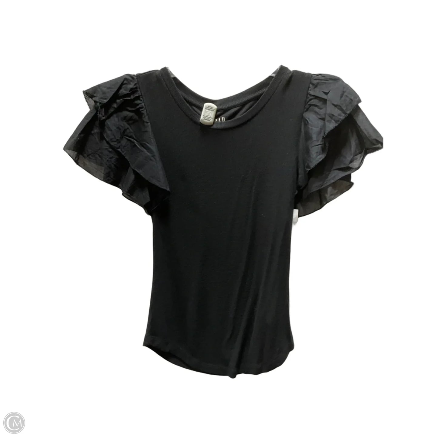 Top Short Sleeve By Gap In Black, Size: S