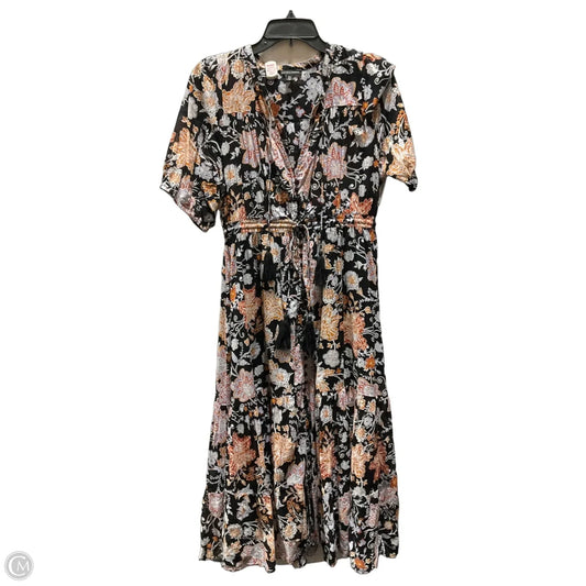 Dress Casual Maxi By Saks Fifth Avenue In Floral Print, Size: L