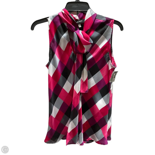 Top Sleeveless By Nine West In Pink & Purple, Size: M