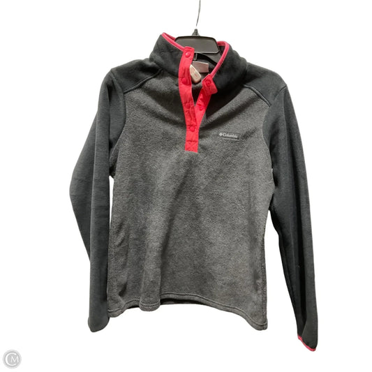Athletic Sweatshirt Collar By Columbia In Grey & Pink, Size: S