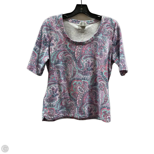 Top Short Sleeve By Talbots In Purple, Size: M