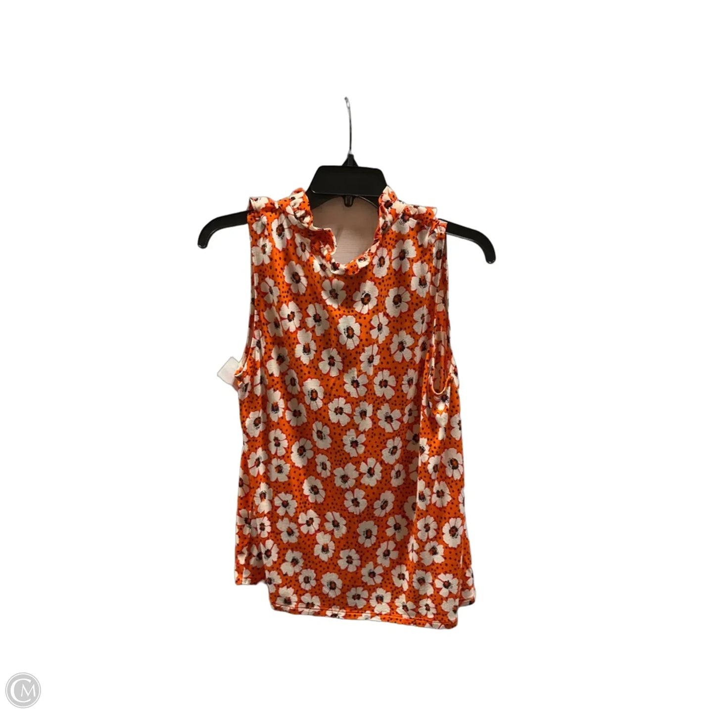 Top Sleeveless By Loft In Orange, Size: M