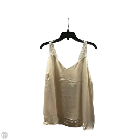 Top Sleeveless By Express In Beige, Size: Xl