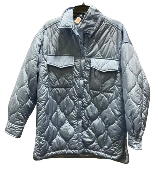 Jacket Puffer & Quilted By Grace + Karma In Blue, Size: M