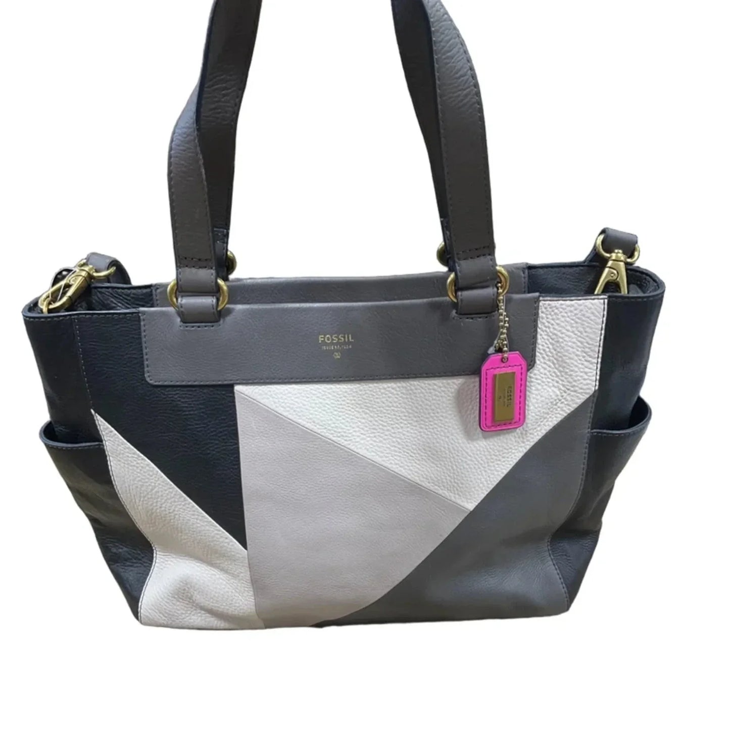 Tote Leather By Fossil, Size: Medium