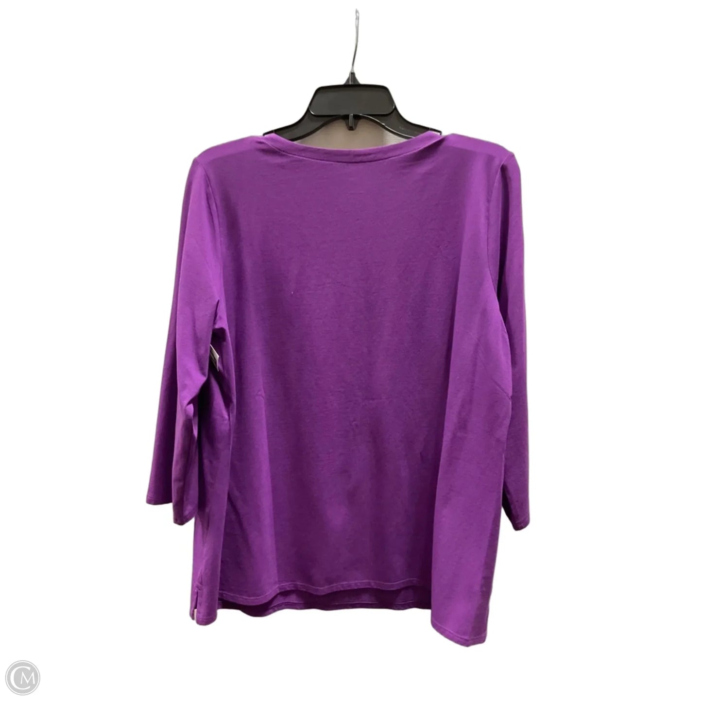 Top Long Sleeve Basic By J. Jill In Purple, Size: L