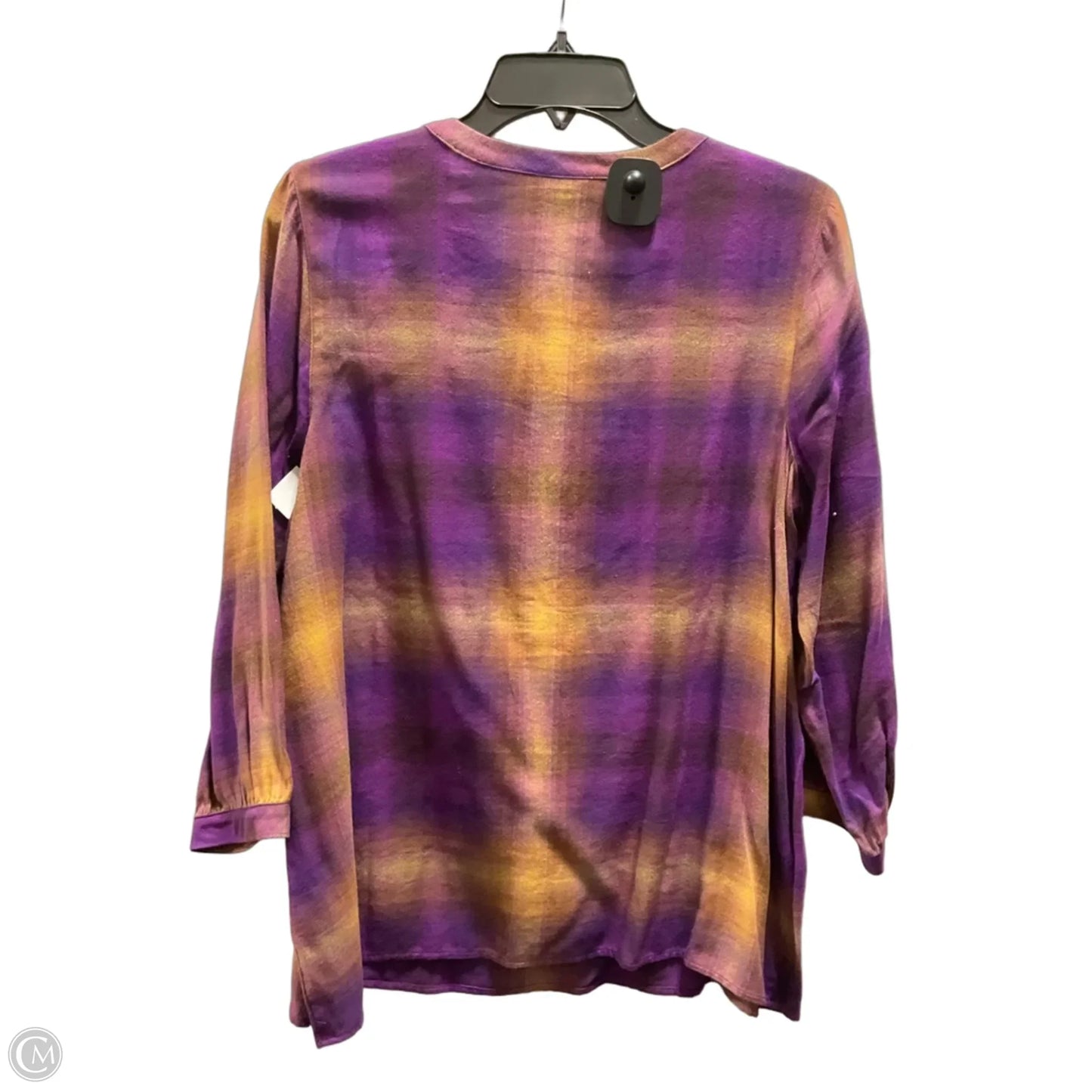Tunic Long Sleeve By J. Jill In Plaid Pattern, Size: M