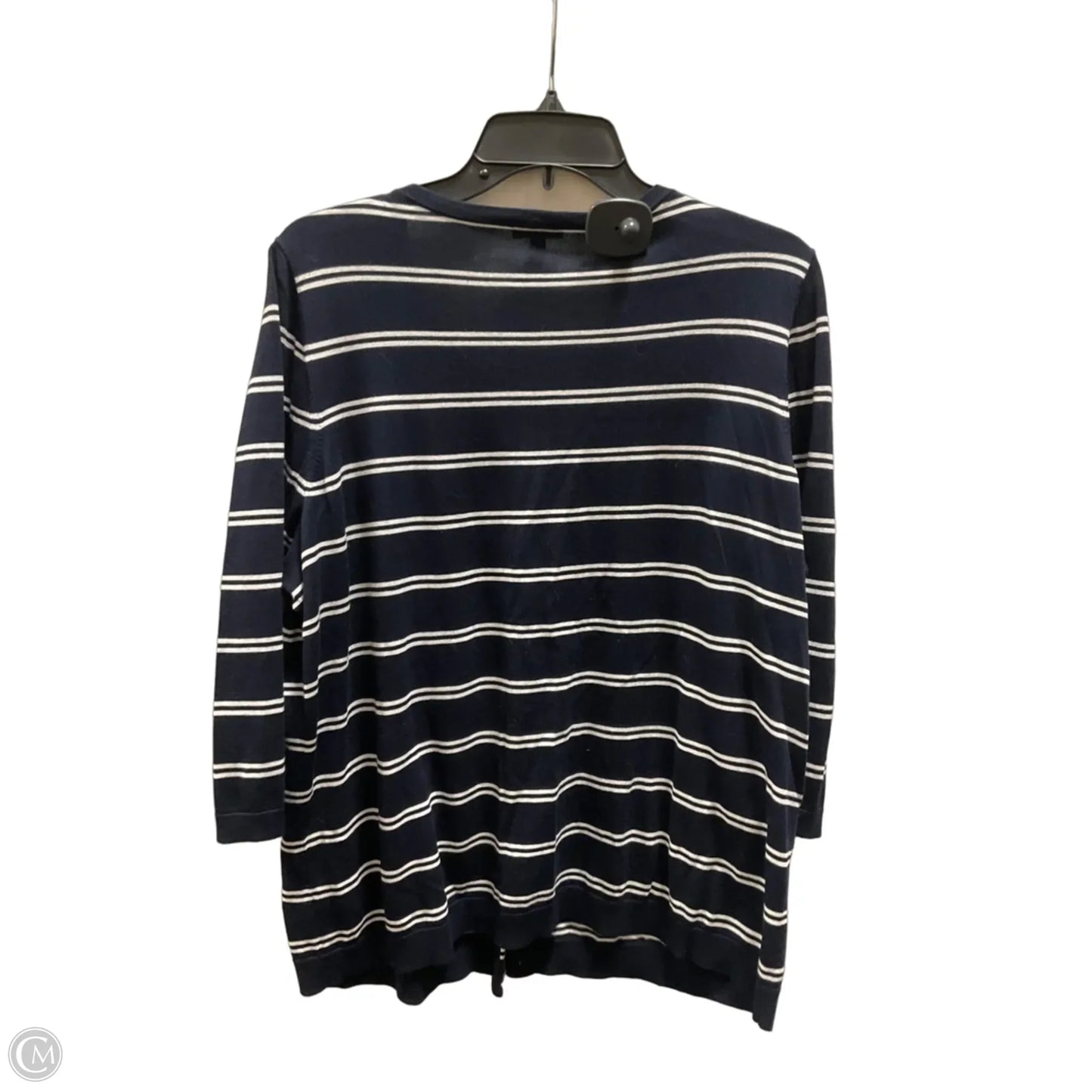 Cardigan By Talbots In Blue & White, Size: 2x