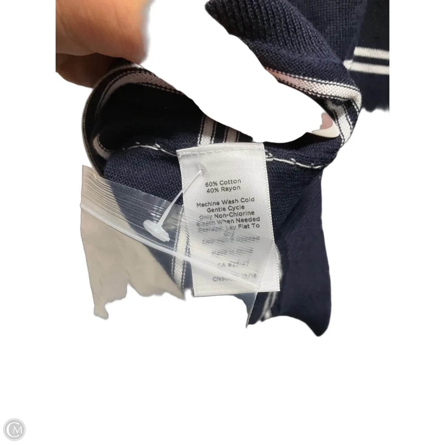 Cardigan By Talbots In Blue & White, Size: 2x