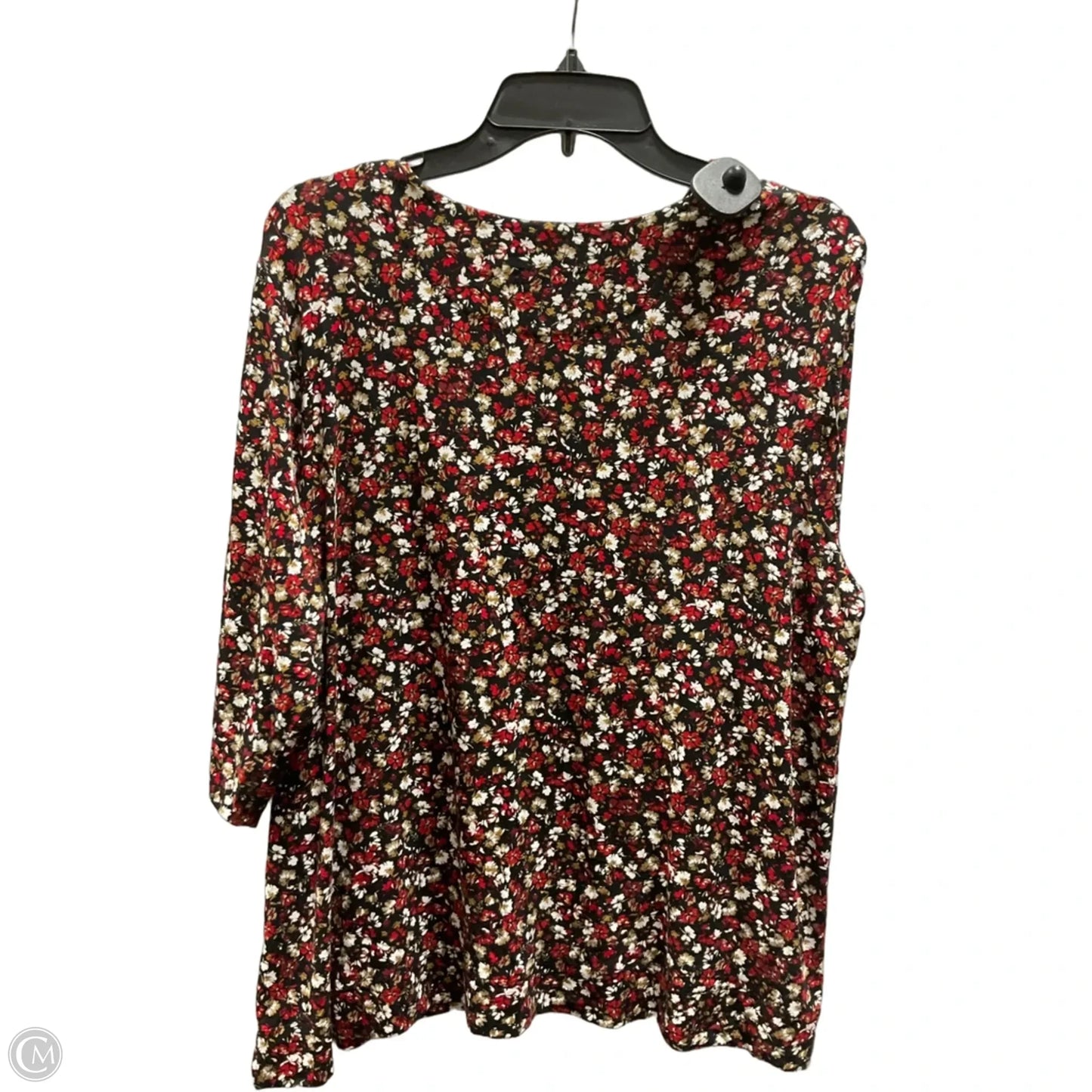 Top 3/4 Sleeve By J. Jill In Floral Print, Size: Xl