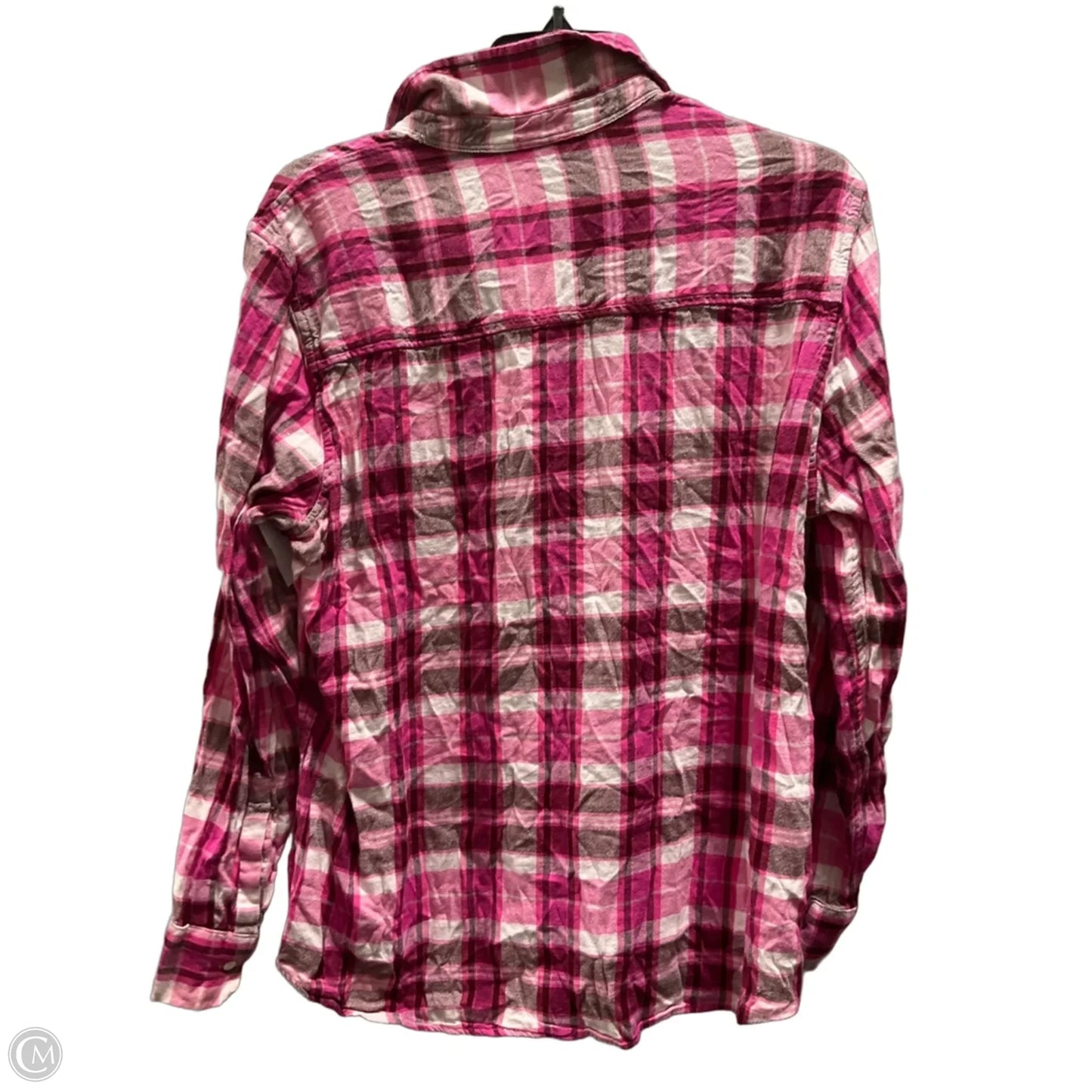 Top Long Sleeve By Gap In Plaid Pattern, Size: Xl