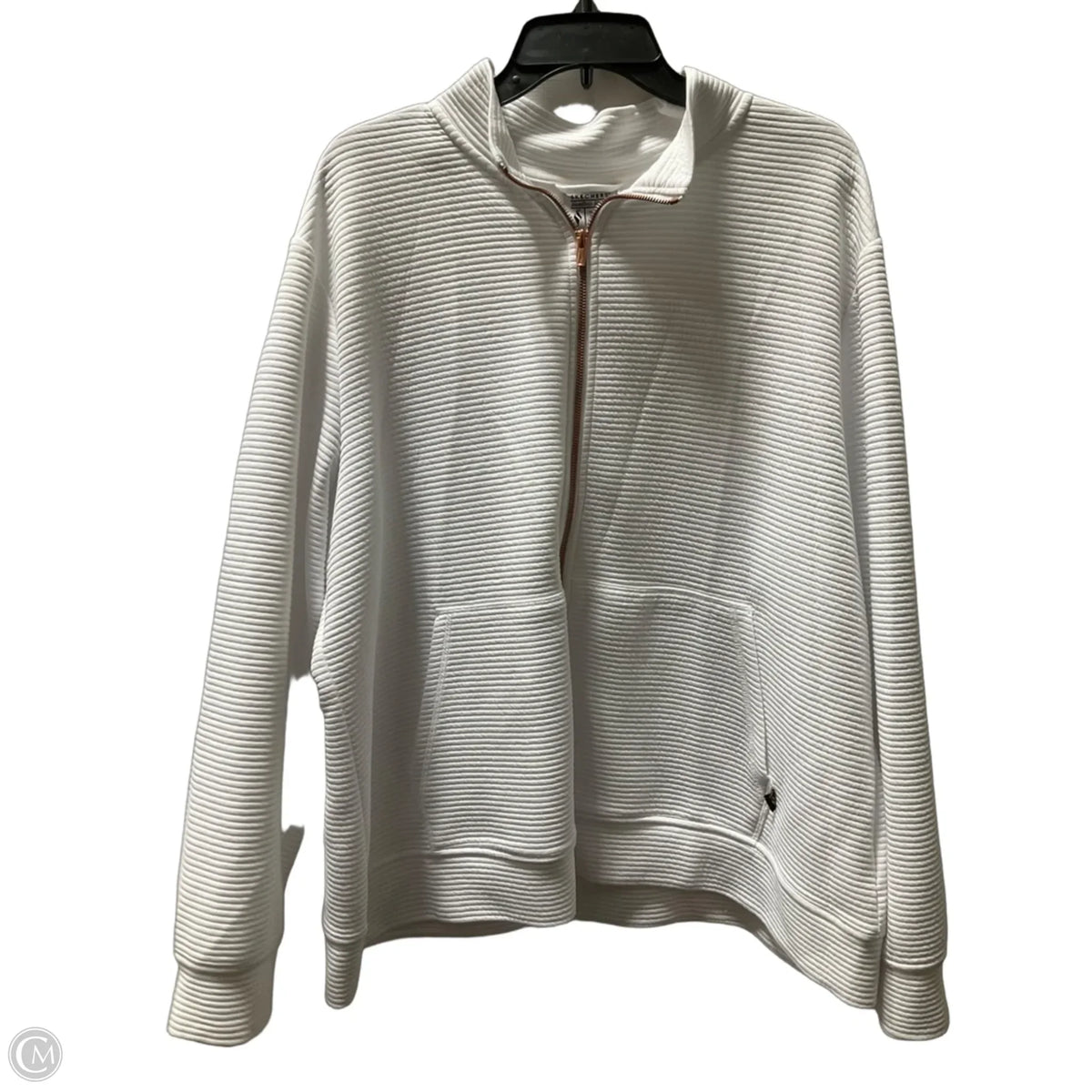 Athletic Jacket By Clothes Mentor In White, Size: 3x