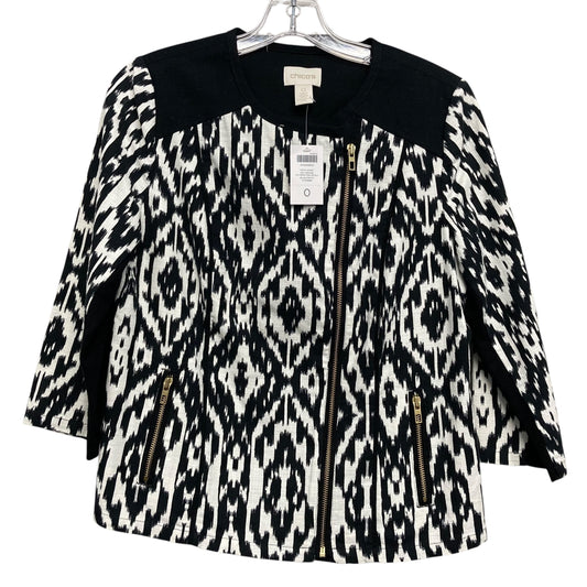 Blazer By Chicos In Black & White, Size:S