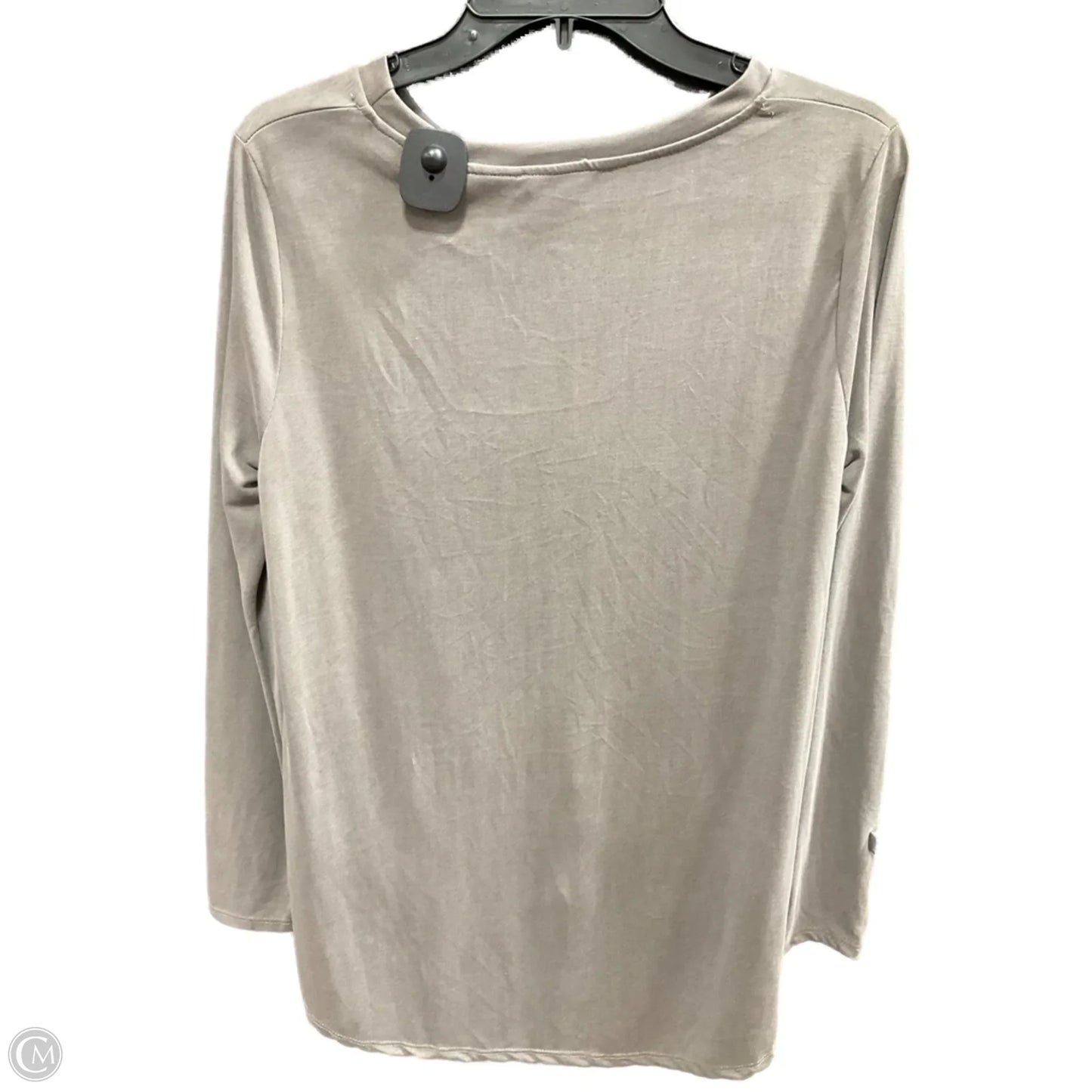 Top Long Sleeve Basic By Lush In Grey, Size: M