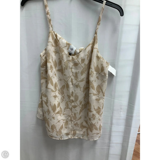 Top Sleeveless By Cabi In Tan, Size: S