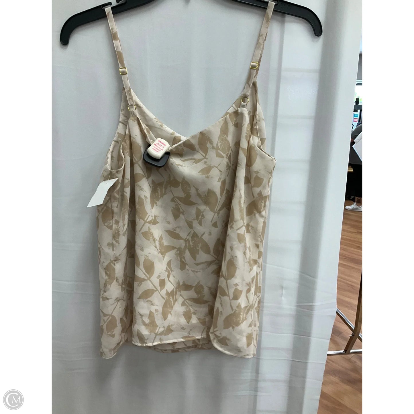 Top Sleeveless By Cabi In Tan, Size: S