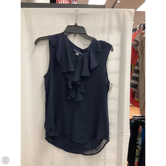 Blouse Sleeveless By Tommy Hilfiger In Navy, Size: S