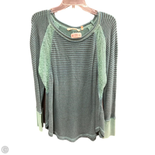 Top Long Sleeve By Soft Surroundings In Teal, Size: L