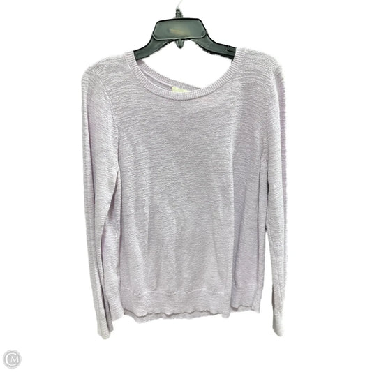 Top Long Sleeve Basic By Loft In Purple, Size: L
